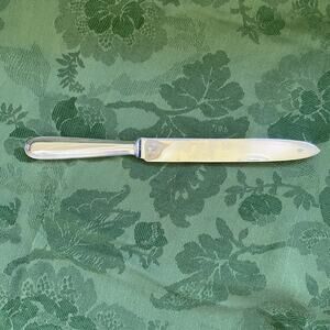 Christofle Perles Carving Knife Silverplate France 13in Serving Beaded